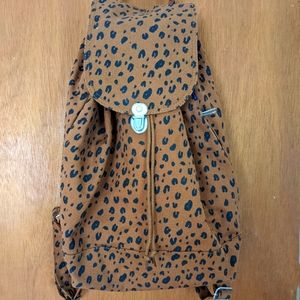 Baggu Leopard Print Drawstring Backpack